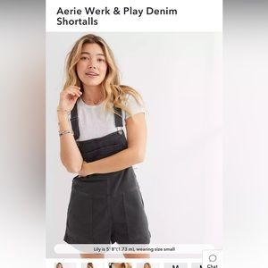 Aerie short overalls NWT